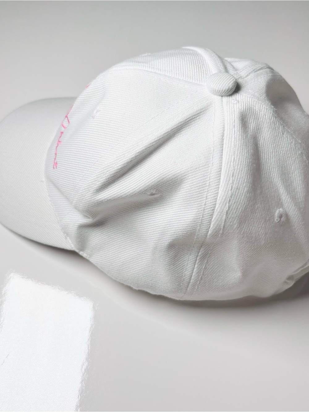 Y2K Baby Phat Baseball Cap Hat White Pink Embroidered Cat Logo Adjustable - Picture 4 of 8